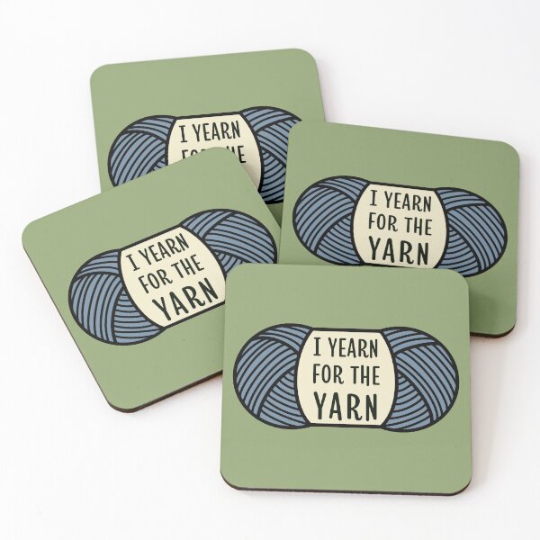 Item preview, I Yearn for the Yarn (Cozy Dusty Blue) designed and sold by HookedAndTrying.