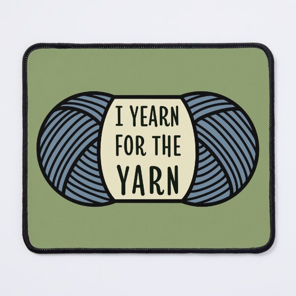 Item preview, I Yearn for the Yarn (Cozy Dusty Blue) designed and sold by HookedAndTrying.