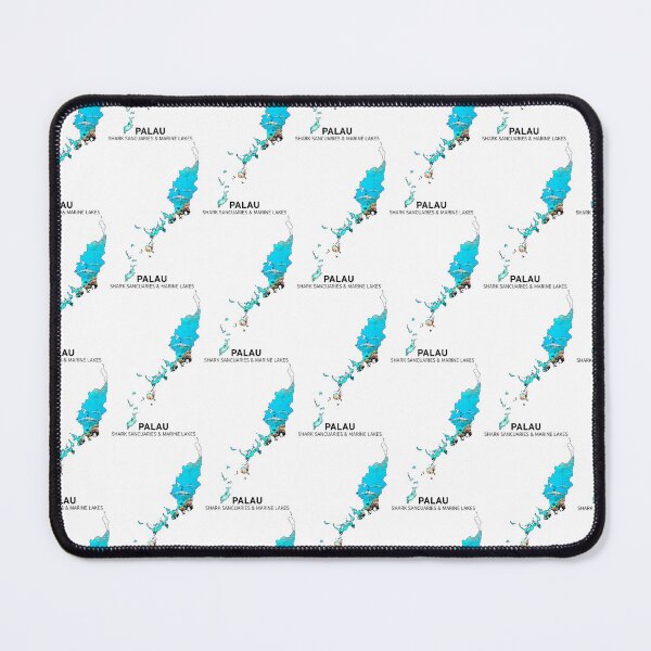 Item preview, Palau Map Shark Sanctuaries and Marine Lakes Art designed and sold by AbulailArt.