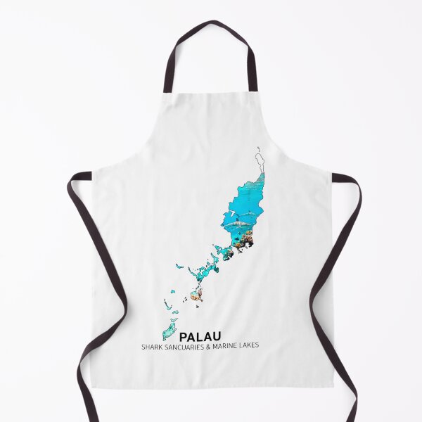 Item preview, Palau Map Shark Sanctuaries and Marine Lakes Art designed and sold by AbulailArt.
