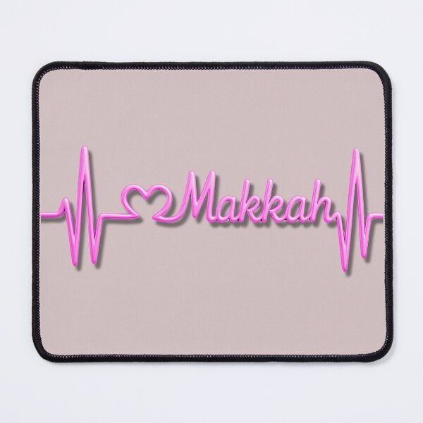 Item preview, Makkah Heartbeat Line (V.5) – Islamic City Love Typography Design designed and sold by D-Islamic.