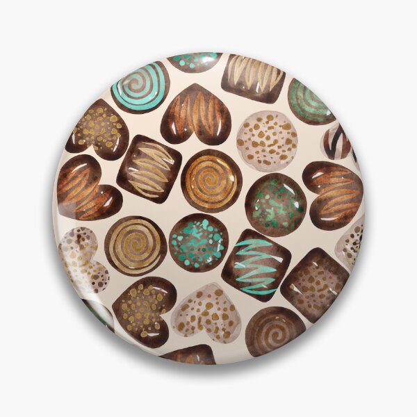 Item preview, Chocolates in Watercolor Pattern (Light Background) designed and sold by andrebalest.art.