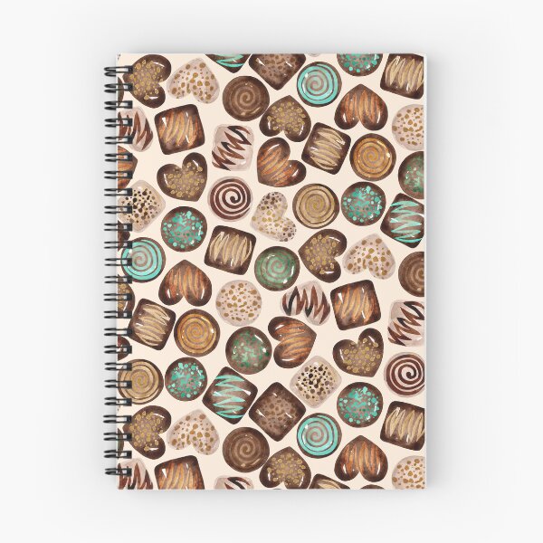 Item preview, Chocolates in Watercolor Pattern (Light Background) designed and sold by andrebalest.art.