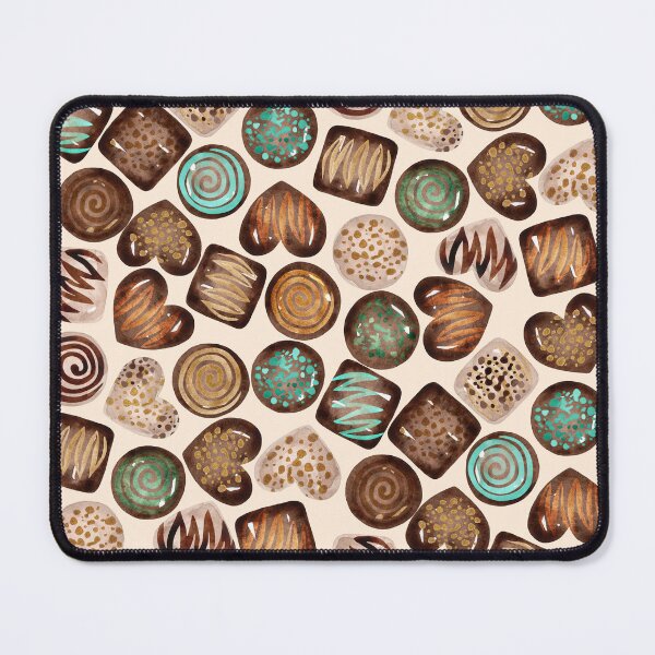 Item preview, Chocolates in Watercolor Pattern (Light Background) designed and sold by andrebalest.art.