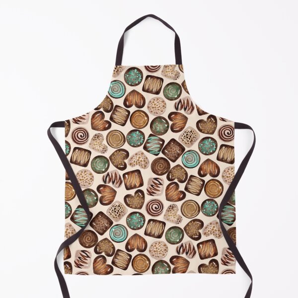 Item preview, Chocolates in Watercolor Pattern (Light Background) designed and sold by andrebalest.art.