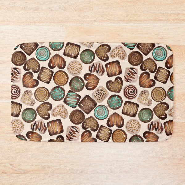 Item preview, Chocolates in Watercolor Pattern (Light Background) designed and sold by andrebalest.art.