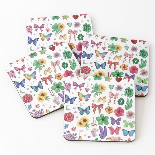 Item preview, Rainbow Coquette Aesthetic Butterfly and Floral Sticker Pack designed and sold by Camistudios.