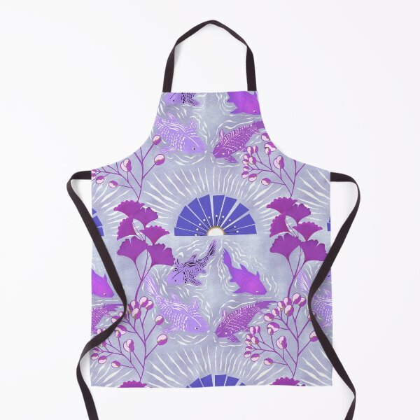Item preview, Midnight Garden with Koi and Ginkgo Leaves designed and sold by phatlizzardart.