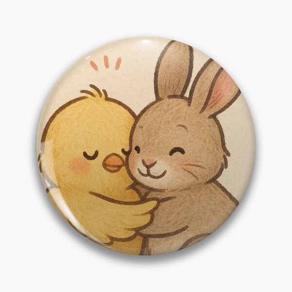 Item preview, Best Buds — a friendly cuddle between a chick and a bunny designed and sold by Lyvion design.