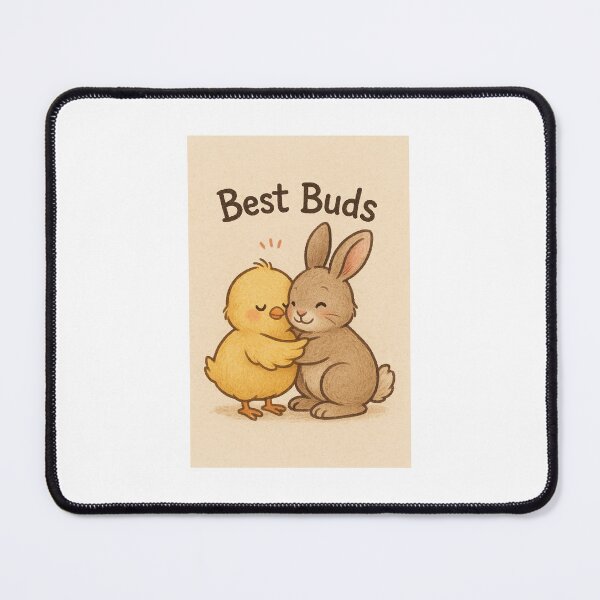 Item preview, Best Buds — a friendly cuddle between a chick and a bunny designed and sold by Lyvion design.