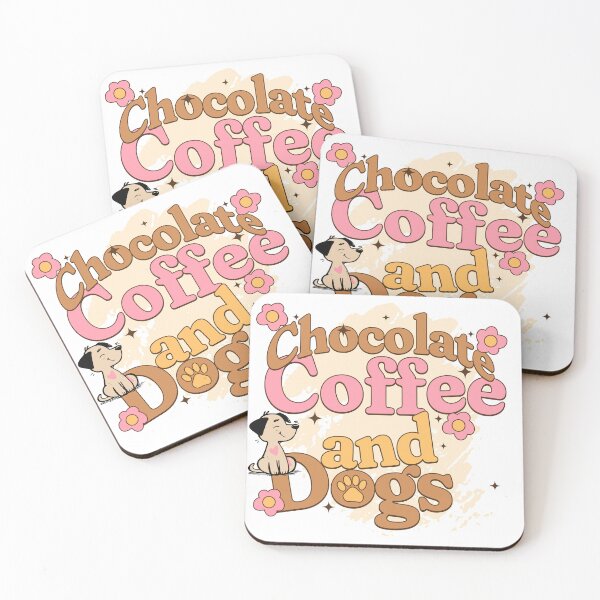 Item preview, Chocolate coffee and dogs cute design designed and sold by Teacuppupdesign.