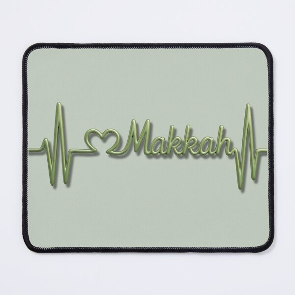 Item preview, Makkah Heartbeat Line (V.7) – Islamic City Love Typography Design designed and sold by D-Islamic.