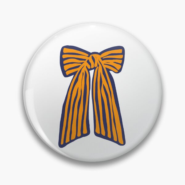 Item preview, Orange and Blue Striped Bow designed and sold by SunnySwims.