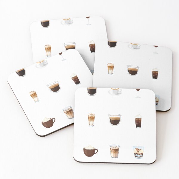 Item preview, 9 Types of Coffee Chart - Espresso, Latte, Iced Coffee & More Illustration designed and sold by Eagle Eye Apparel .