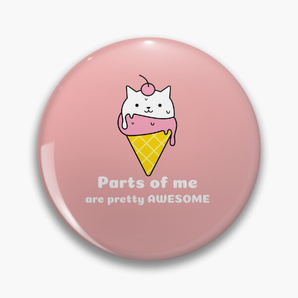 Item preview, "Parts of Me Are Pretty Awesome Graphic Tee - Inspirational & Funny Quote Shirt" designed and sold by Gerontar.
