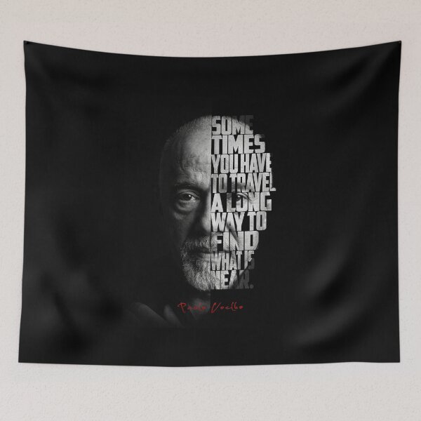Item preview, Paulo Coelho Split Face Quote Poster designed and sold by Enea Kelo.