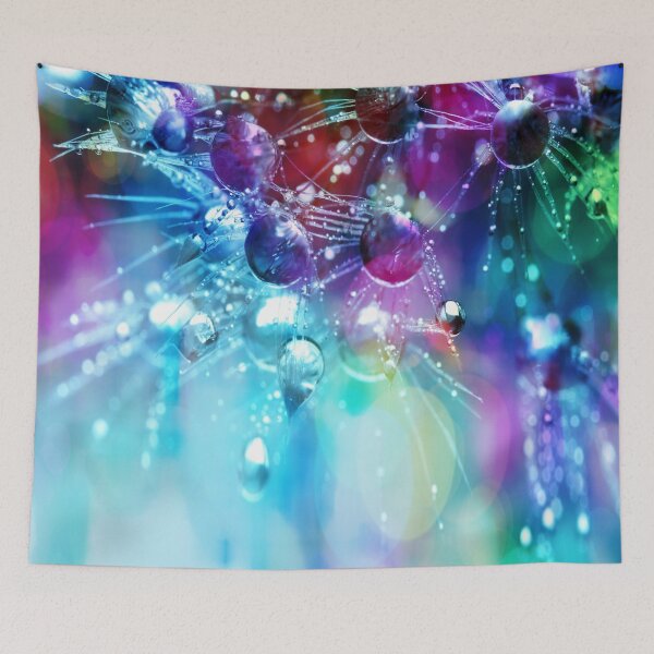 Item preview, Rain Floral pattern blue abstract art  designed and sold by Natart1004.