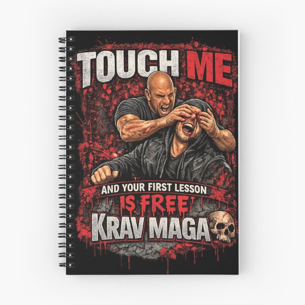 Item preview, Krav Maga Self Defense Shirt – Touch Me First Lesson Is Free Dark Humor Combat Design designed and sold by 486DesignCo.
