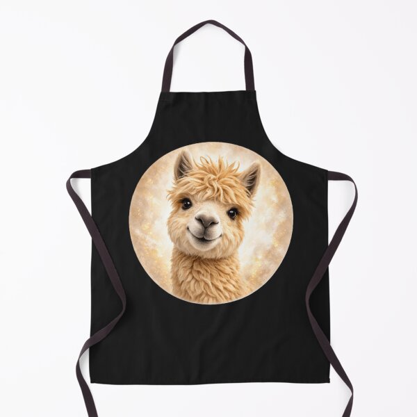 Item preview, Alpaca Personality Portrait – Soft Cream Circle Farm Animal Art designed and sold by TheJoyfulPen.