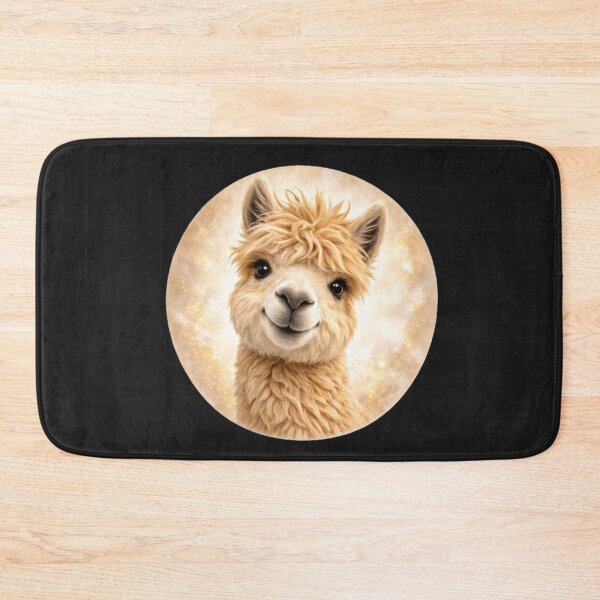 Item preview, Alpaca Personality Portrait – Soft Cream Circle Farm Animal Art designed and sold by TheJoyfulPen.