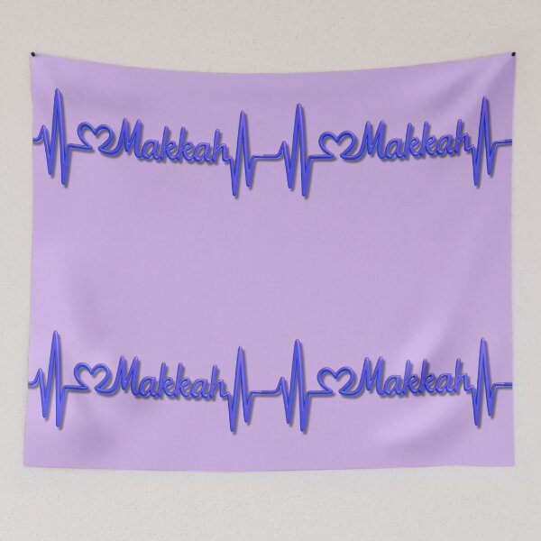 Item preview, Makkah Heartbeat Line (V.9) – Islamic City Love Typography Design designed and sold by D-Islamic.