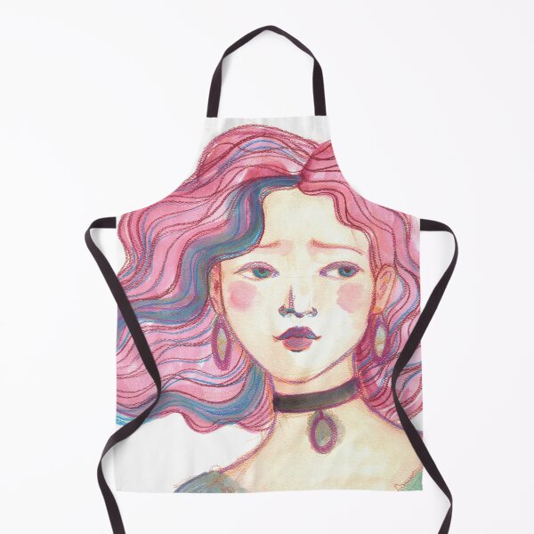 Item preview, Magenta Flow - Mixed Media Portrait with Choker designed and sold by Kerravan.