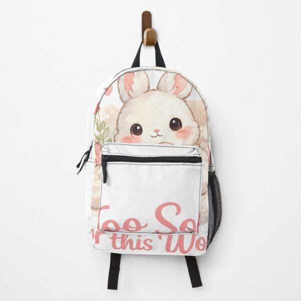 Item preview, Too Soft for This World Cute Bunny Watercolor Aesthetic Design designed and sold by StickyDelights.