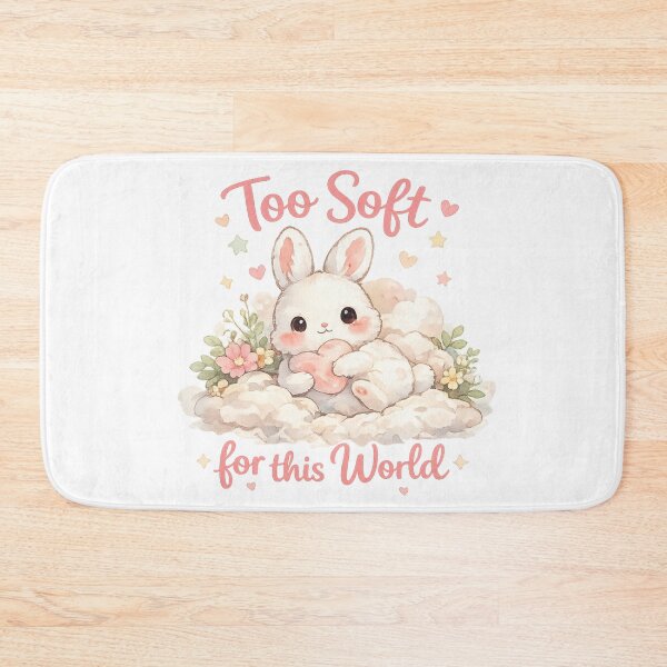 Item preview, Too Soft for This World Cute Bunny Watercolor Aesthetic Design designed and sold by StickyDelights.