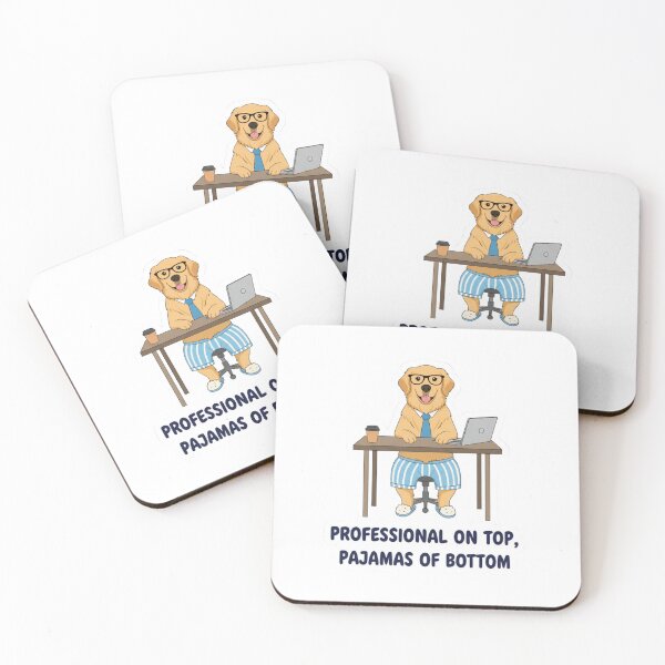 Item preview, Funny Remote Work Dog - Professional on Top Pajamas on Bottom Sticker designed and sold by ZYNORAworld.