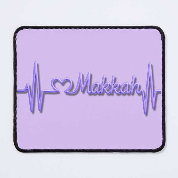 Item preview, Makkah Heartbeat Line (V.10) – Islamic City Love Typography Design designed and sold by D-Islamic.