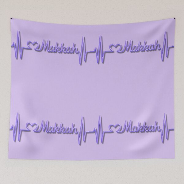 Item preview, Makkah Heartbeat Line (V.10) – Islamic City Love Typography Design designed and sold by D-Islamic.
