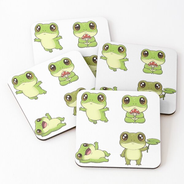 Item preview, Illustration Collection: Funny Anthropomorphic Frog – Kawaii Style designed and sold by Tw1nsAIArt.