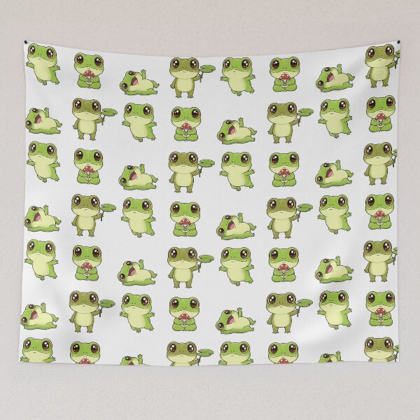 Item preview, Illustration Collection: Funny Anthropomorphic Frog – Kawaii Style designed and sold by Tw1nsAIArt.