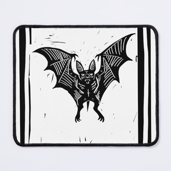 Item preview, Vampire bat digital woodcut illustration designed and sold by Magpye.