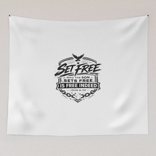 Item preview, Set Free John 8:36 – Who The Son Sets Free Christian Declaration designed and sold by astersgraphics.