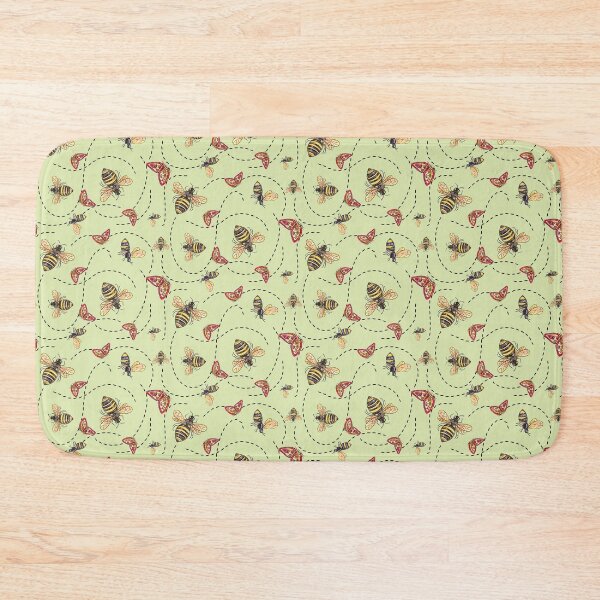 Item preview, Bees and Butterflies On Pale Green  designed and sold by Jodi Mahaffey.