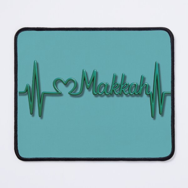 Item preview, Makkah Heartbeat Line (V.8) – Islamic City Love Typography Design designed and sold by D-Islamic.