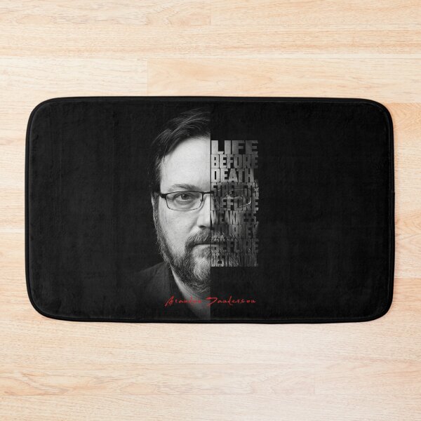 Item preview, Brandon Sanderson Split Face Quote Poster designed and sold by Enea Kelo.