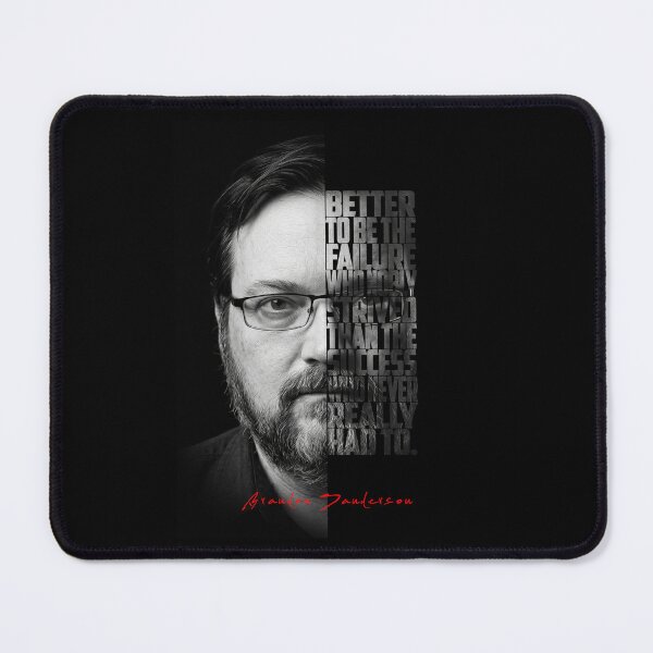 Item preview, Brandon Sanderson Split Face Quote Poster designed and sold by Enea Kelo.