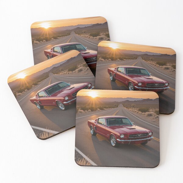 Item preview, 1967 Ford Mustang Vintage Desert Sunset Classic Muscle Car Poster designed and sold by DoaGarage.