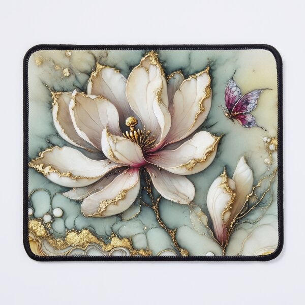 Item preview, An elegant abstract Magnolia flower with butterfly designed and sold by ideandesign.