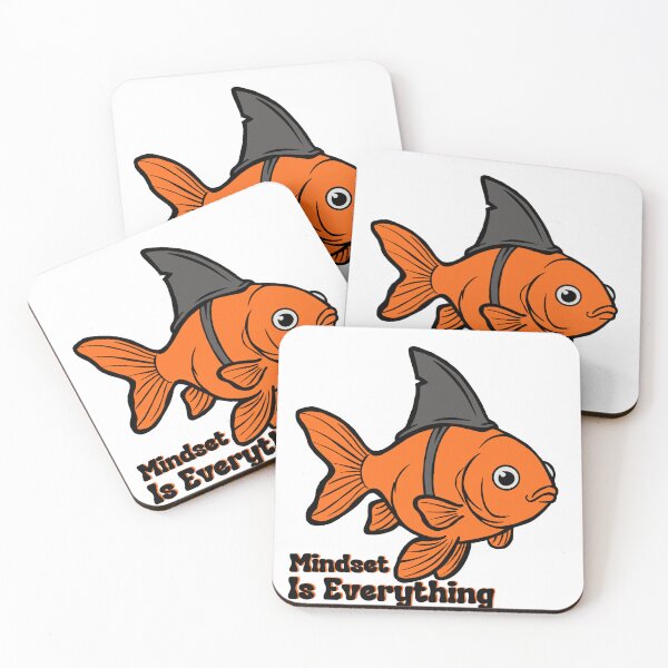Item preview, Goldfish wearing a shark’s fin designed and sold by The Curious Cow.