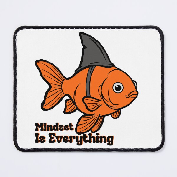 Item preview, Goldfish wearing a shark’s fin designed and sold by The Curious Cow.