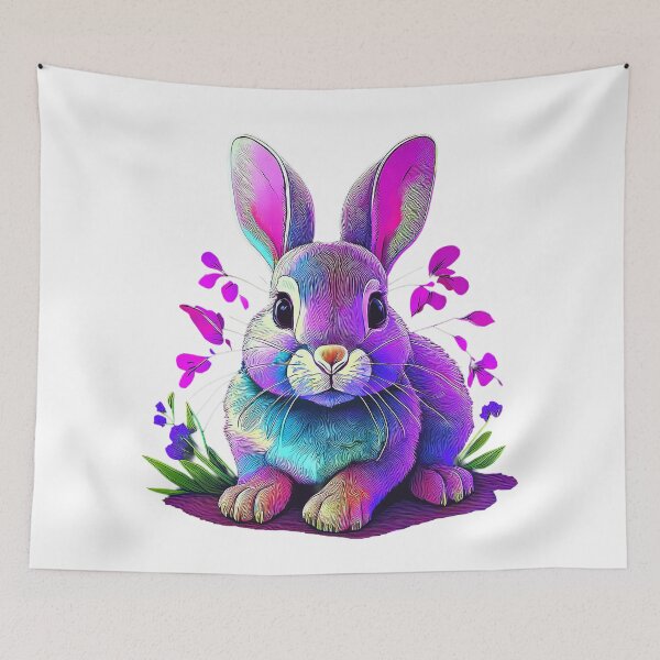 Item preview, Cybernetic Rabbit Bloom | Futuristic Nature Aesthetic Art designed and sold by RS-Globalist-.