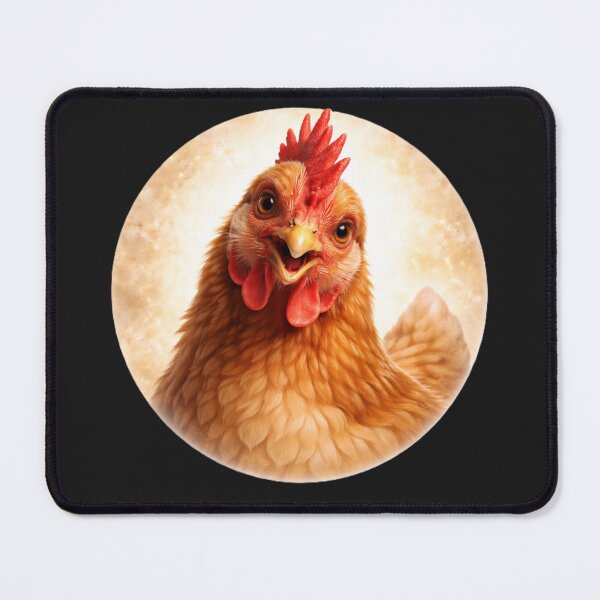 Item preview, Chicken Personality Portrait – Soft Cream Circle Farm Art designed and sold by TheJoyfulPen.