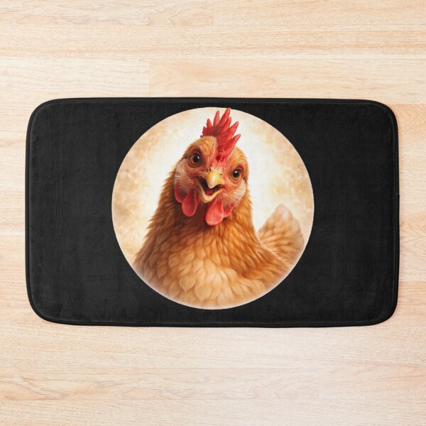 Item preview, Chicken Personality Portrait – Soft Cream Circle Farm Art designed and sold by TheJoyfulPen.