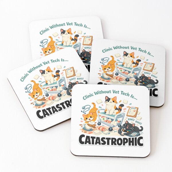 Item preview, Clinic Without Vet Tech Is Catastrophic – Funny Veterinary Cat Design designed and sold by Bettybee00.