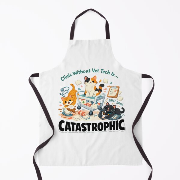 Item preview, Clinic Without Vet Tech Is Catastrophic – Funny Veterinary Cat Design designed and sold by Bettybee00.
