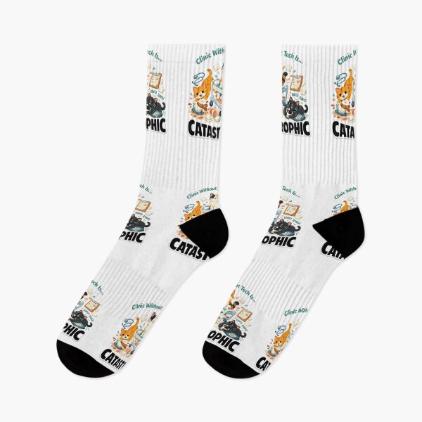 Item preview, Clinic Without Vet Tech Is Catastrophic – Funny Veterinary Cat Design designed and sold by Bettybee00.