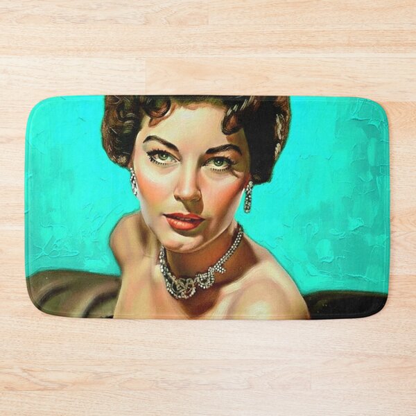 Item preview, The Barefoot Contessa: Ava Gardner Turquoise & Diamond Impasto Portrait designed and sold by Art's Diner.